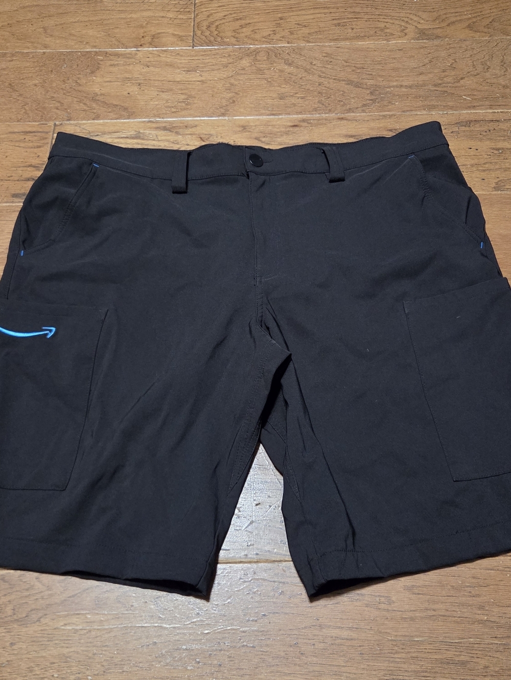 Amazon Luly Yang Cargo Shorts Black Stretch Polyester Men's Size XL XXL (38-42)